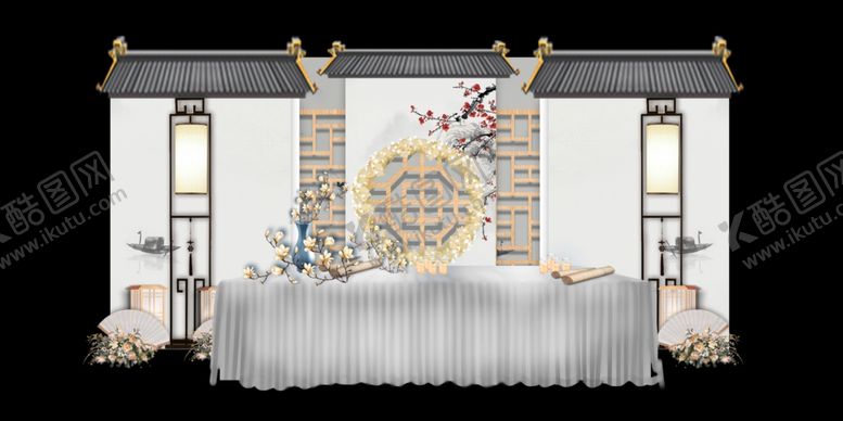 编号：19463209160801014587【酷图网】源文件下载-水墨新中国风婚礼设计背景