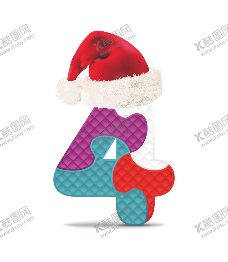 编号：71295110092223243855【酷图网】源文件下载-时尚卡通数字4四字设计艺术字