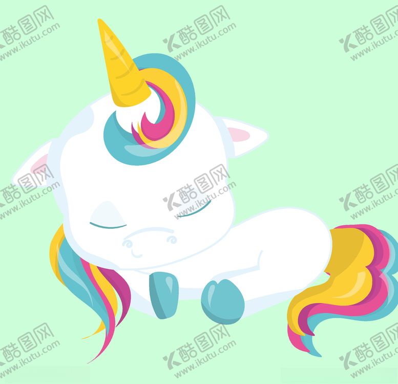 编号：22704007050258363917【酷图网】源文件下载-可爱卡通小马手绘矢量素材