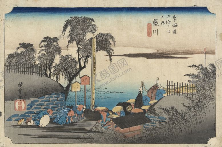 编号：52662009281159236386【酷图网】源文件下载-日本街景风景浮世绘