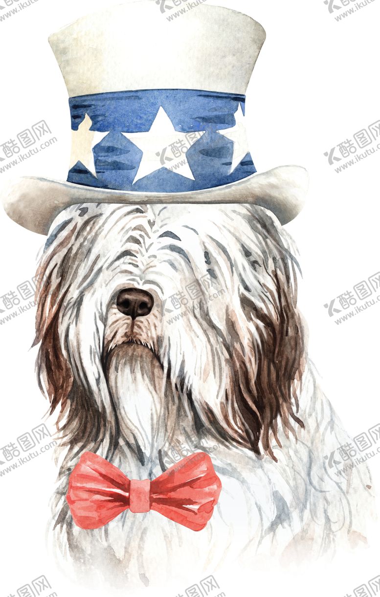 编号：18991709120910292206【酷图网】源文件下载-水彩绘画可爱小狗