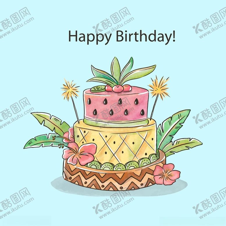 编号：44460202221855088396【酷图网】源文件下载-矢量生日蛋糕背景素材