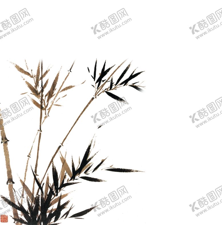 编号：25240109280518485864【酷图网】源文件下载-水墨竹子