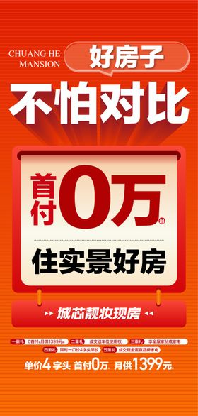 地产好房子不怕对比海报