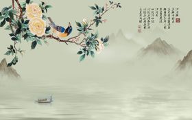 山水画水墨山水画意境山水画