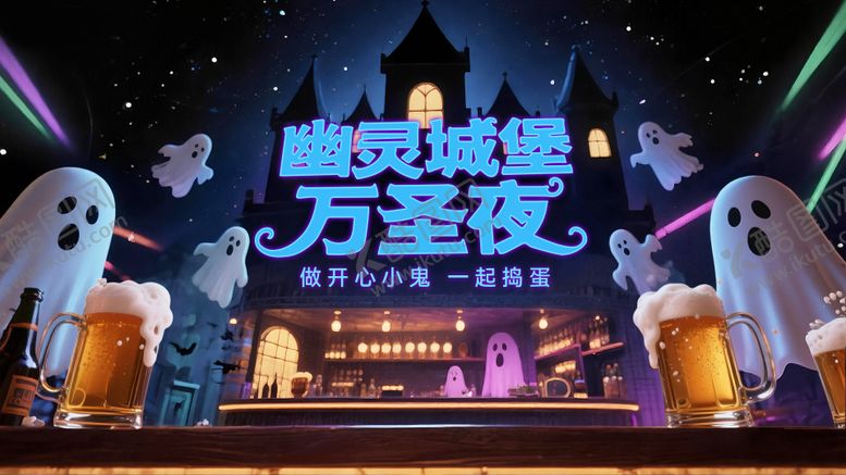 编号：27749210270013158941【酷图网】源文件下载-万圣节酒吧活动主kv