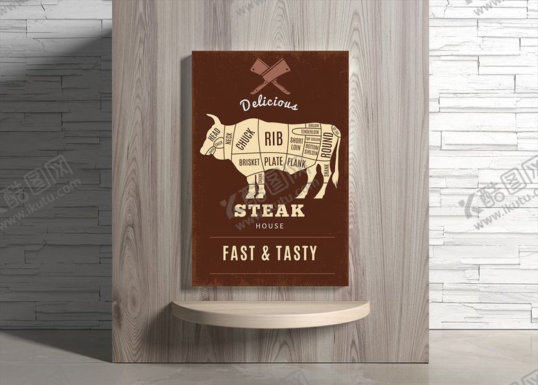 编号：65644009180929486445【酷图网】源文件下载-牛排海报