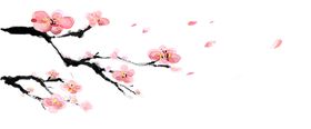 传统古风水墨花