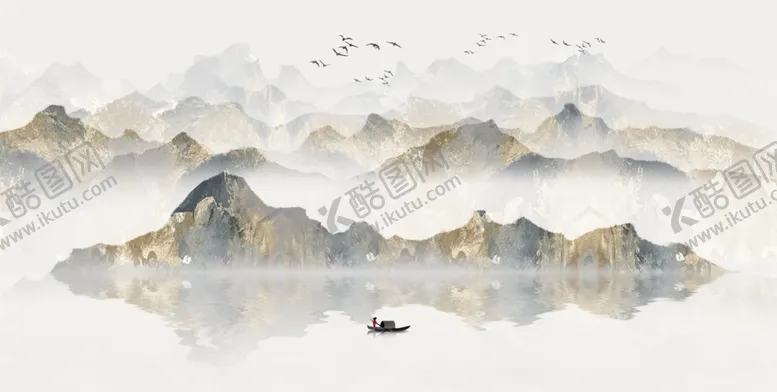 编号：45810102122244519843【酷图网】源文件下载-水墨山水画
