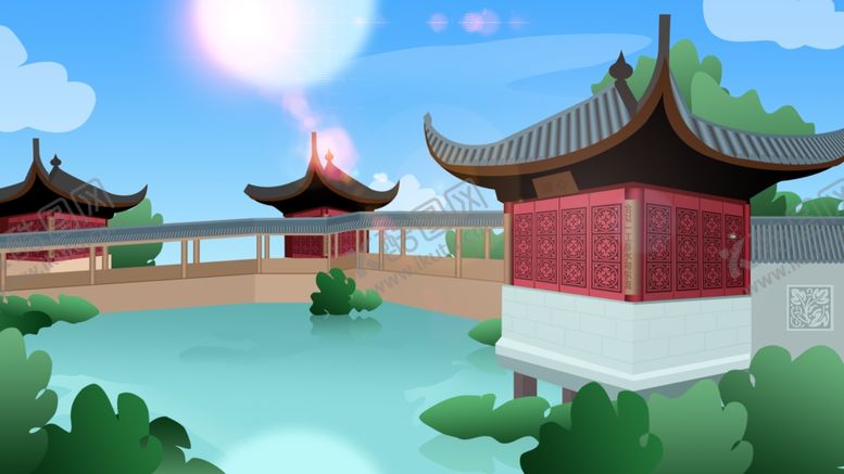 编号：39795510161325216208【酷图网】源文件下载-中国风建筑插画