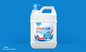 桶装洗洁精3D包装设计效果图