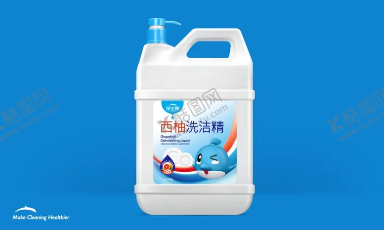 编号：60741807121530147691【酷图网】源文件下载-桶装洗洁精3D包装设计效果图