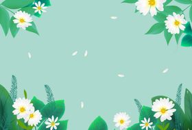 花卉插画背景素材图
