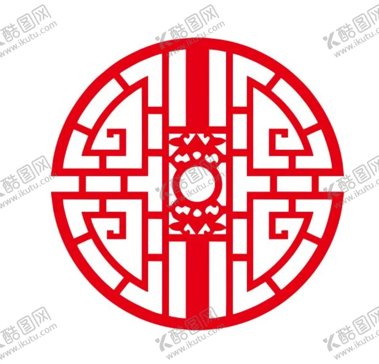 编号：69227812250818487885【酷图网】源文件下载-矢量圆形窗花纹