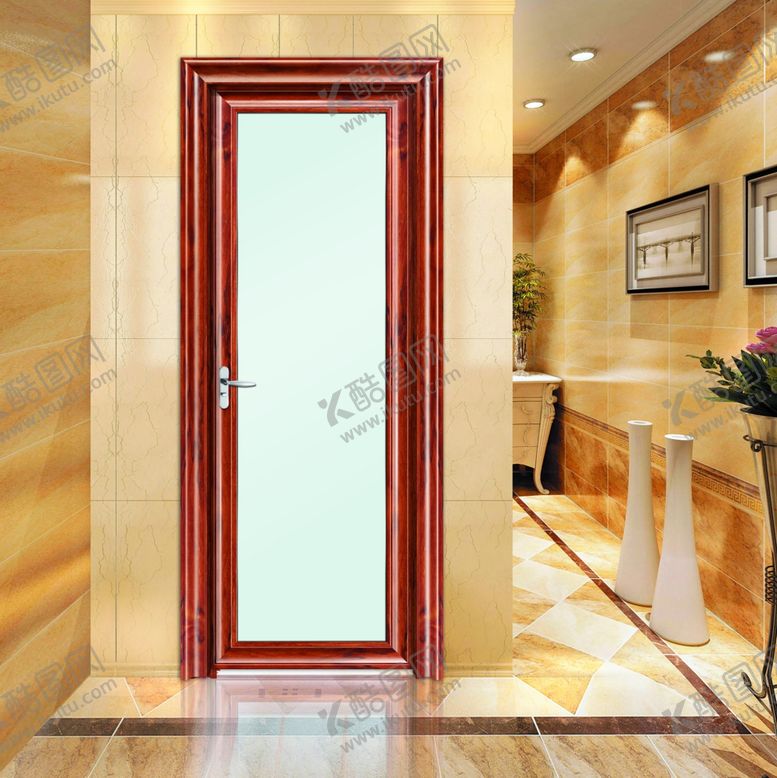 编号：43126609221155161970【酷图网】源文件下载-红酸枝平开门效果图