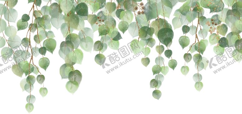 编号：53443106161041157217【酷图网】源文件下载-北欧小清新水彩植物图案