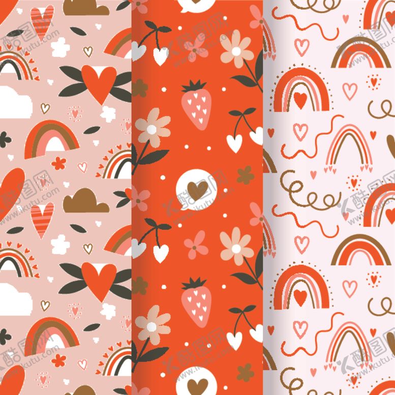 编号：49914811020437197453【酷图网】源文件下载-橙色系花卉图案布料