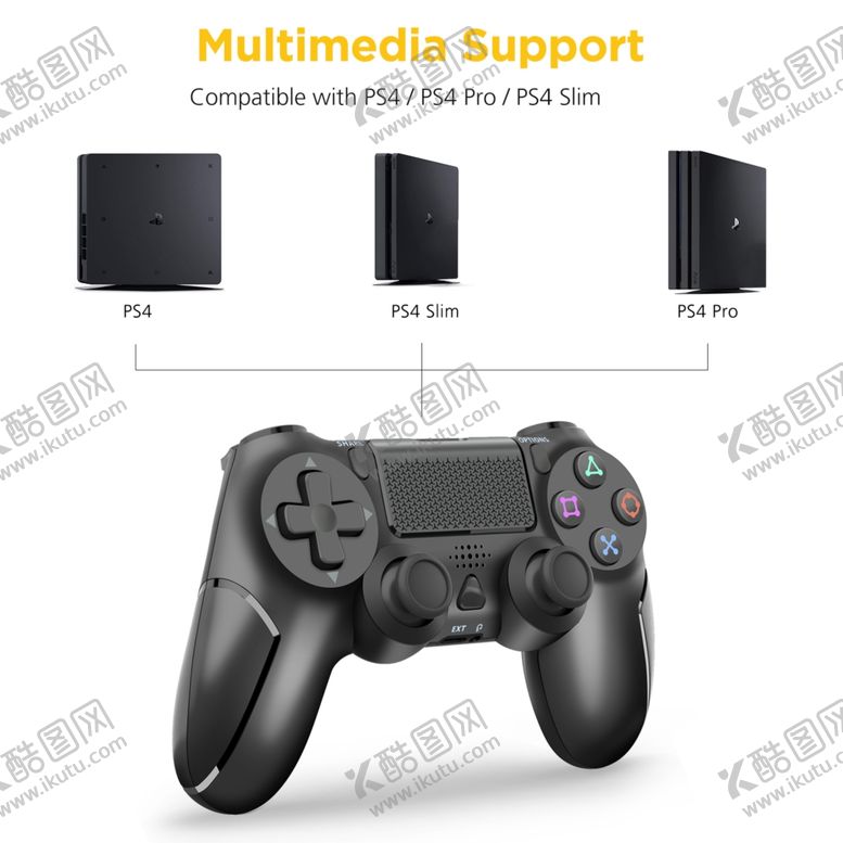 编号：81279105011203229014【酷图网】源文件下载-PS4手柄黑色支持的类型