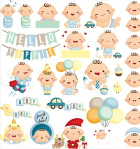 卡通婴儿插画卡通头像