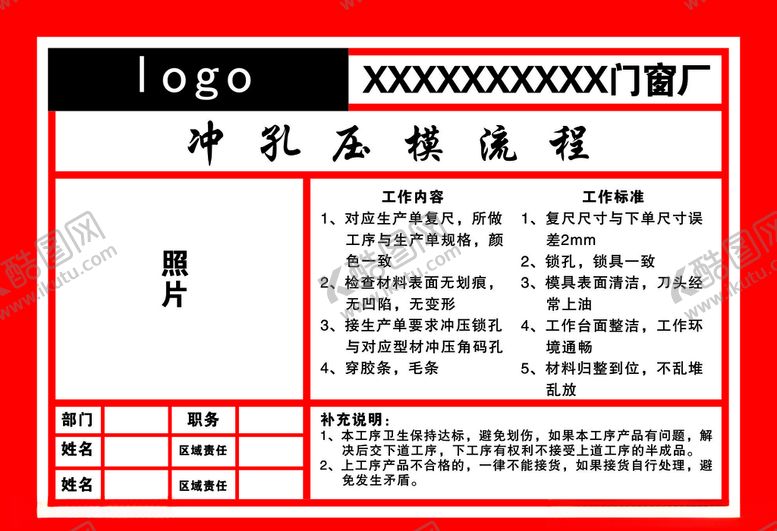 编号：89229209270345066297【酷图网】源文件下载-门窗厂制度流程牌