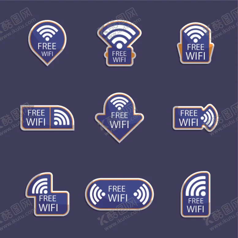 编号：67413204270643203616【酷图网】源文件下载-wifi图标信号标志