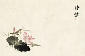 荷花工笔鸟酒店装修壁画新中式鸟画中式大堂画