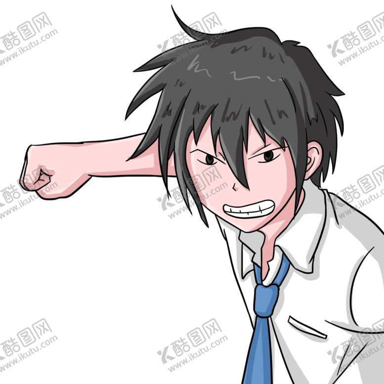 编号：84288710210211314409【酷图网】源文件下载-手绘疯狂发狂生气男士动漫形象