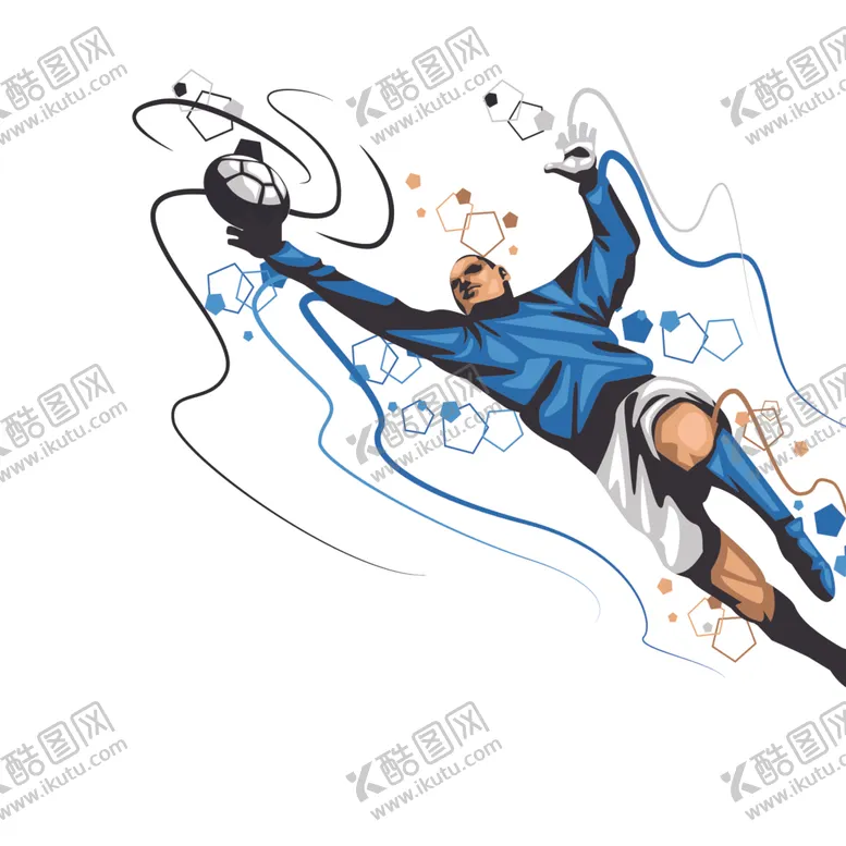 编号：43155901131656215127【酷图网】源文件下载-守门的足球门将
