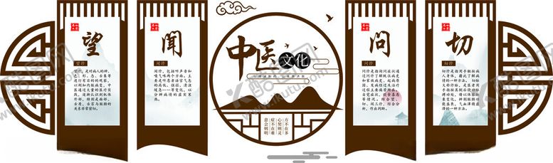 编号：17065306291841247761【酷图网】源文件下载-中式传统风格设计展示望闻问切