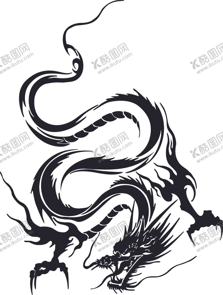 编号：53469310190907341583【酷图网】源文件下载-龙线条
