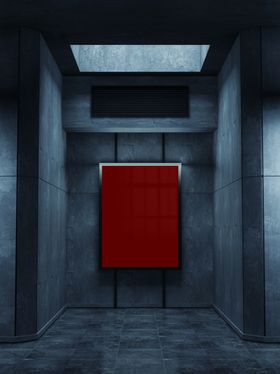 红色展板