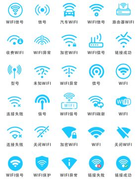 编号：94618009241520589307【酷图网】源文件下载-wifi图标 信号标志图片