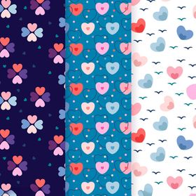 多彩爱心图案背景设计