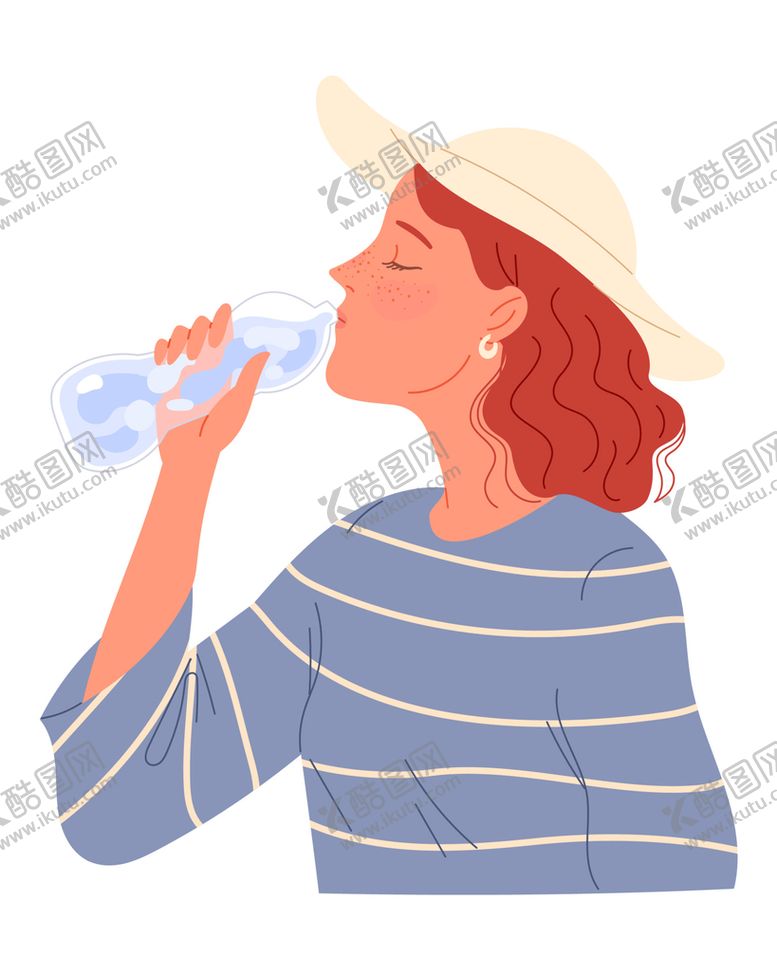 编号：99881001201946491794【酷图网】源文件下载-卡通喝水