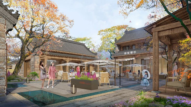 编号：40823611241021173120【酷图网】源文件下载-商业街效果图