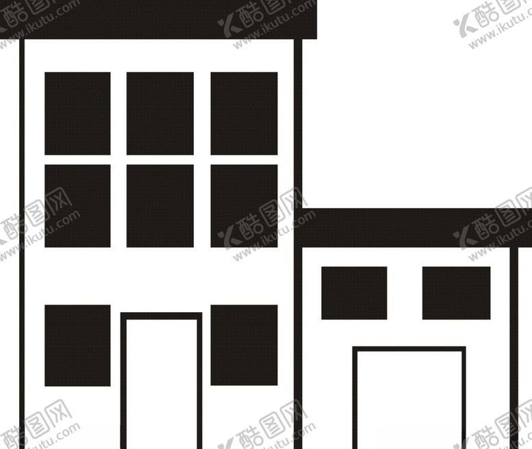 编号：19422107010016549044【酷图网】源文件下载-建筑房屋剪影-15