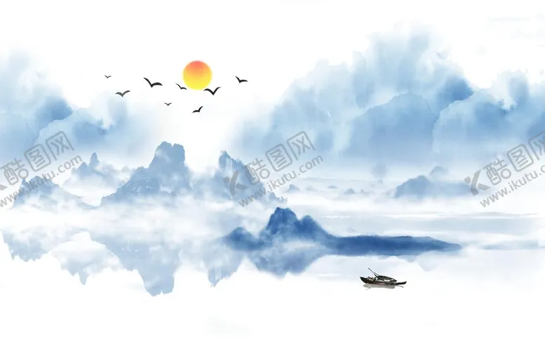 编号：04829610021047374932【酷图网】源文件下载-山水画 