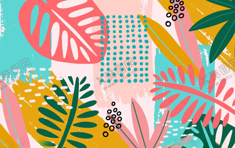 编号：53970611011607554533【酷图网】源文件下载-叶子背景