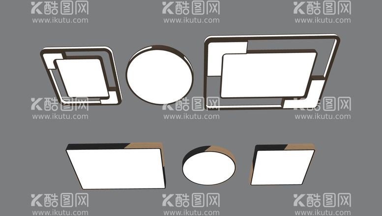 编号：65859910181938241549【酷图网】源文件下载-简约吸顶灯模型