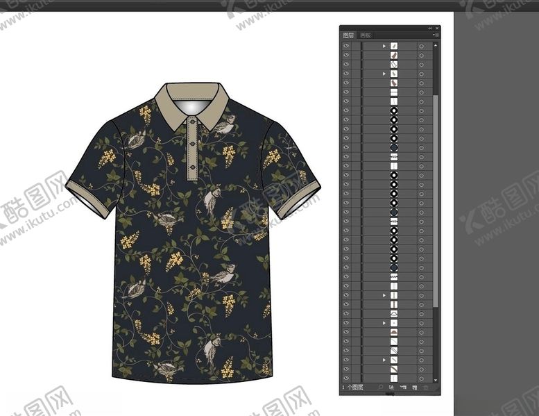 编号：74795903311856364828【酷图网】源文件下载-短袖男装Polo衫矢量款式设计