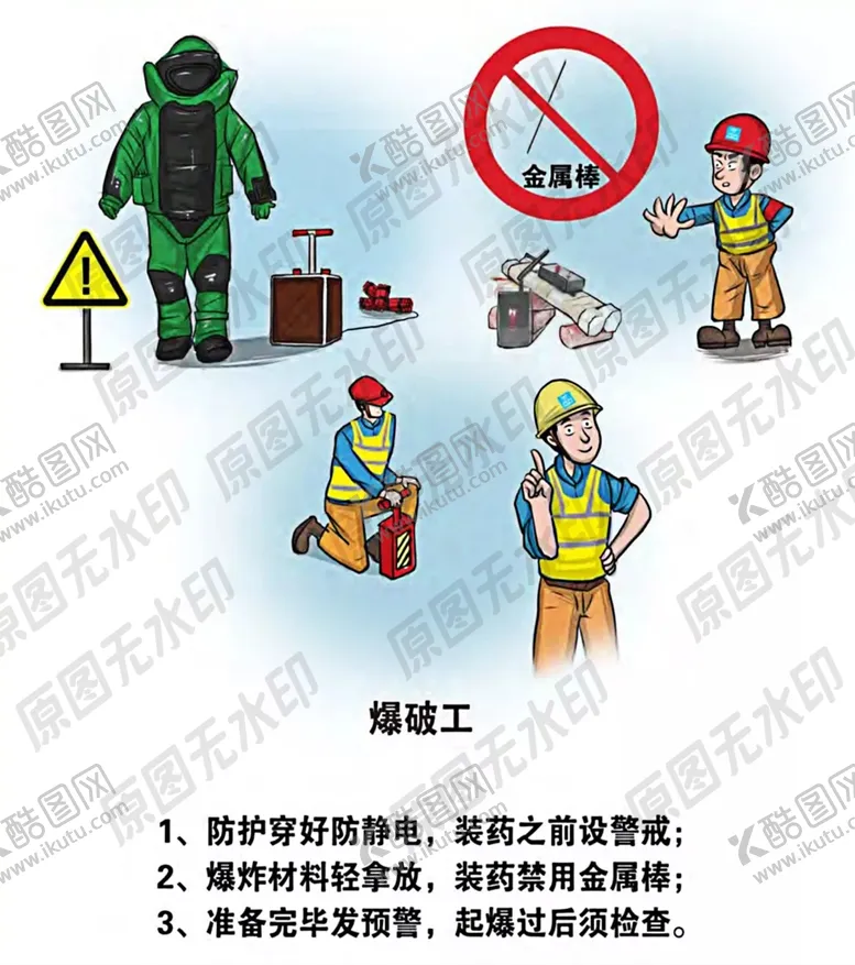编号：67471306262254564090【酷图网】源文件下载-安全生产各类操作员一爆破工