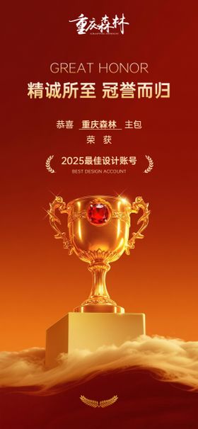 获奖banner奖杯年度评选