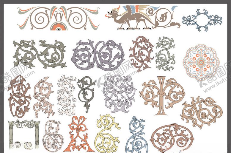 编号：28701710300747482759【酷图网】源文件下载-西方花纹欧式边框角花