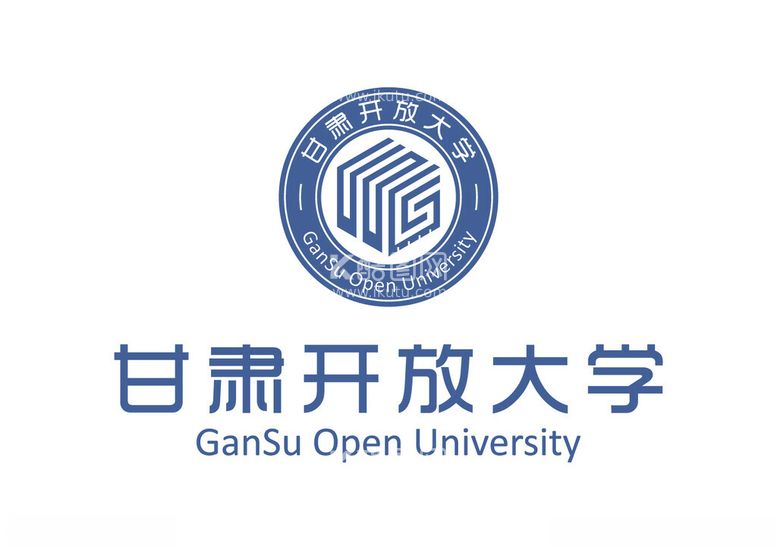 编号：31173903080041309383【酷图网】源文件下载-甘肃开放大学LOGO校徽