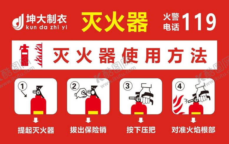 编号：95465312251431075110【酷图网】源文件下载-灭火器使用方法教程