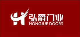 弘爵门业标志