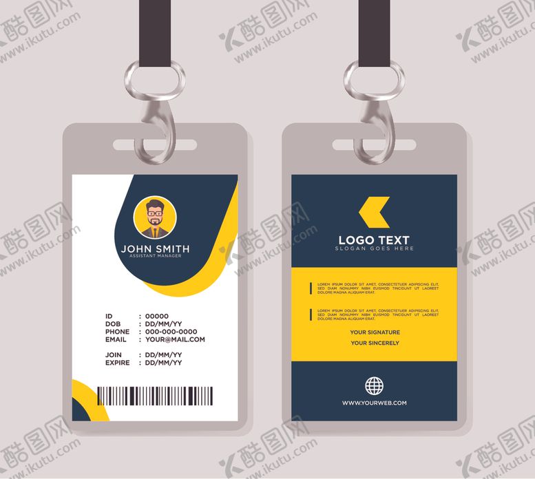 编号：64688409242322299443【酷图网】源文件下载-胸卡工作证