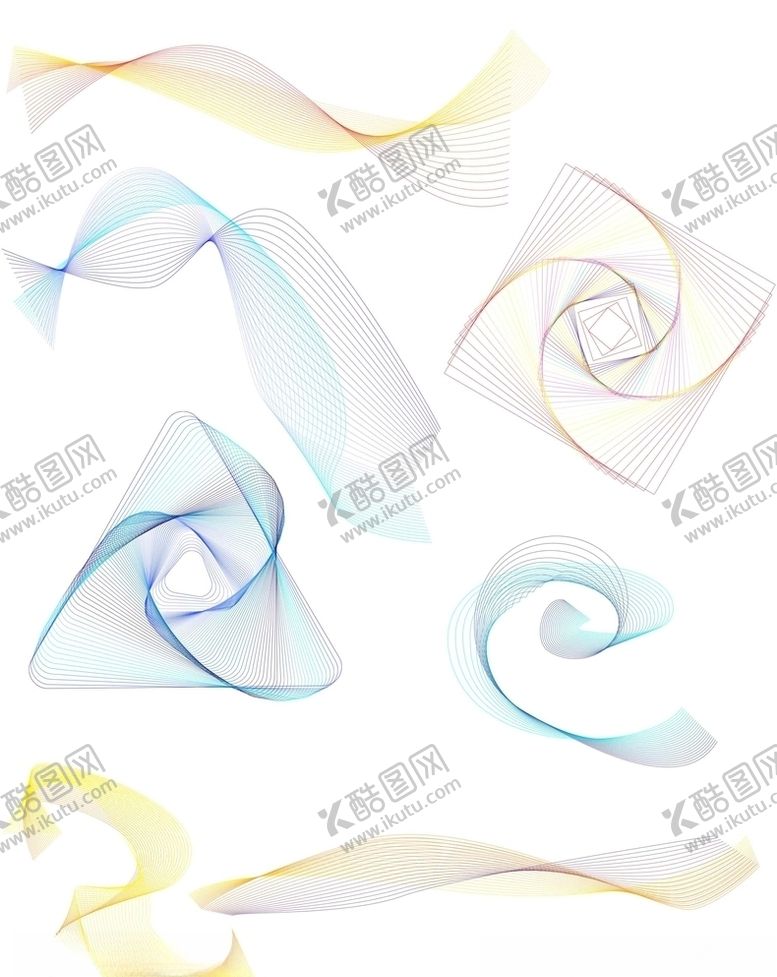 编号：60005409230041225277【酷图网】源文件下载-线条设计元素科技抽象