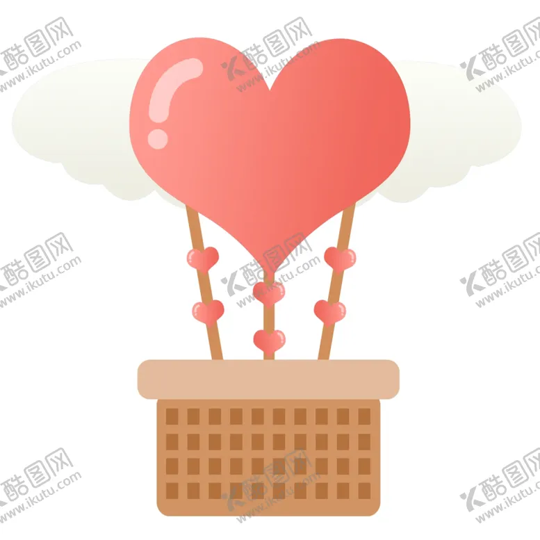 编号：35980404171355407923【酷图网】源文件下载-爱心热气球插画