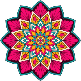 彩色复古花纹